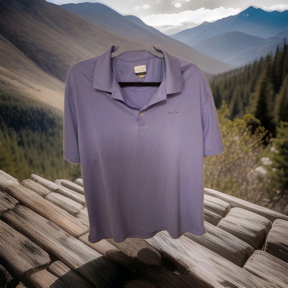 Greg Norman Collection Other - Greg Norman PlayDry Mens Golf Polo Short Sleeve Shirt XL Light Purple+ Logo 114